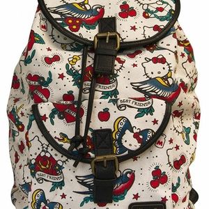 Loungefly Loves Hello Kitty canvas tattoo backpack